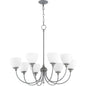 Quorum Celeste 6109-8-17 Chandelier - Zinc
