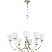 Quorum Celeste 6109-8-60 Chandelier - Aged Silver Leaf