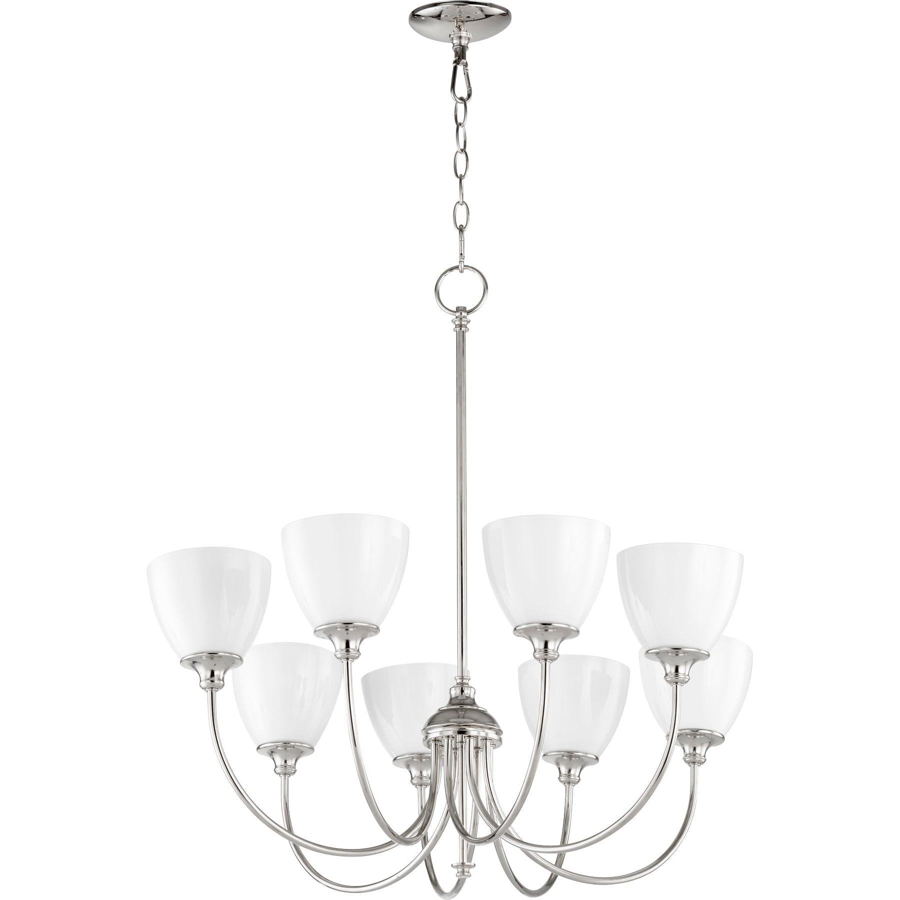 Quorum Celeste 6109-8-62 Chandelier - Polished Nickel