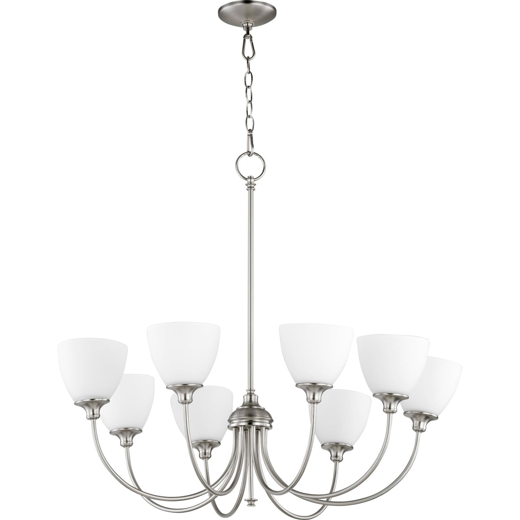 Quorum Celeste 6109-8-65 Chandelier - Satin Nickel