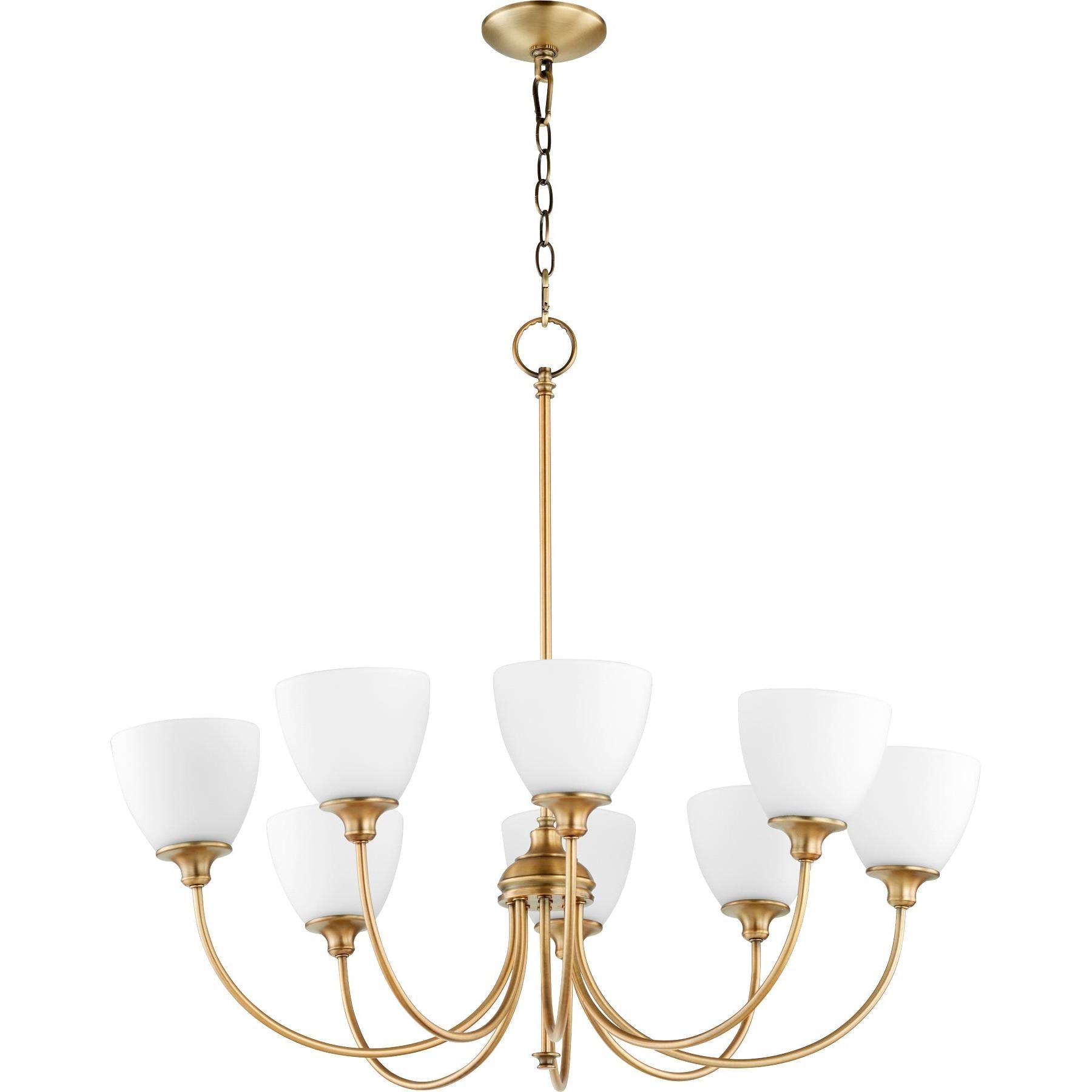 Quorum Celeste 6109-8-80 Chandelier - Aged Brass