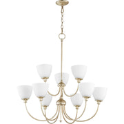 Quorum Celeste 6109-9-60 Chandelier - Aged Silver Leaf
