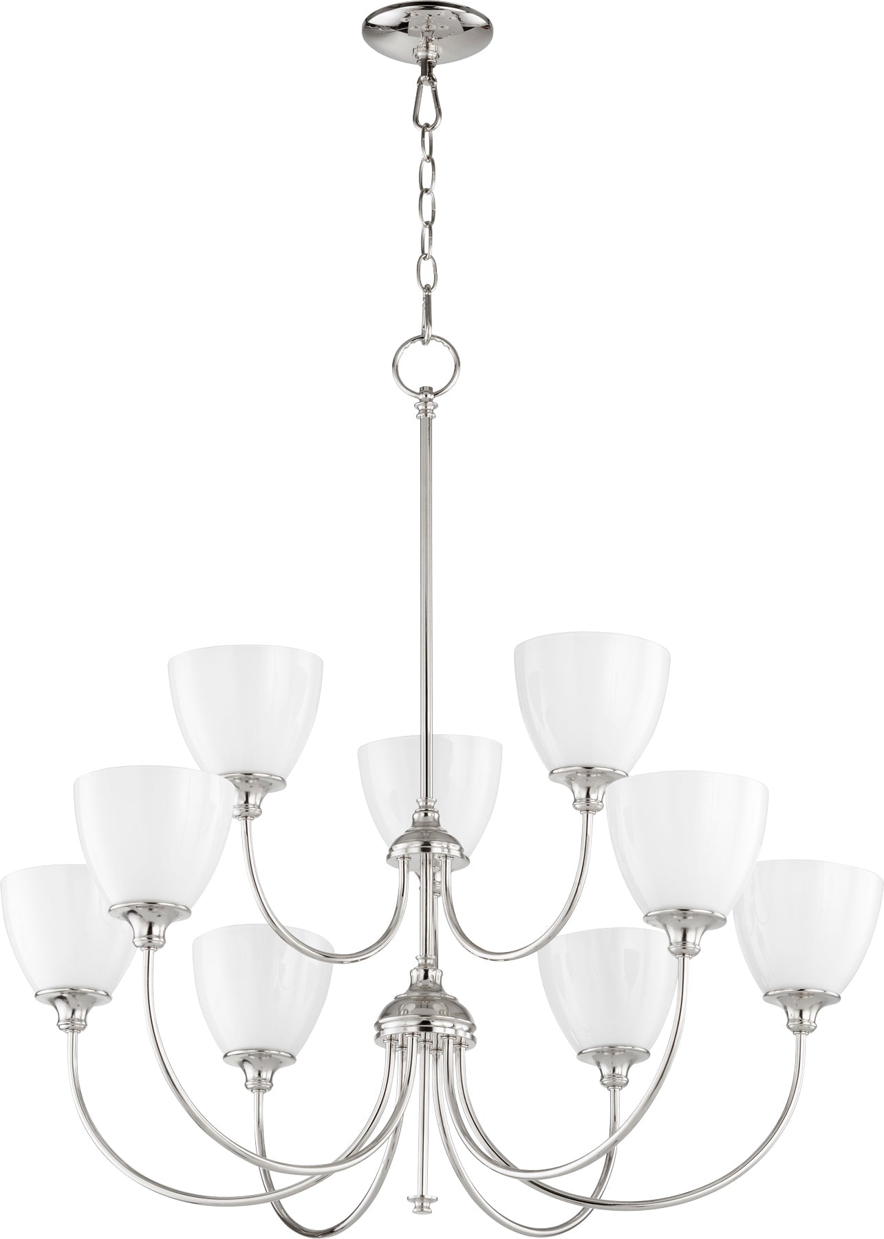 Quorum Celeste 6109-9-62 Chandelier - Polished Nickel