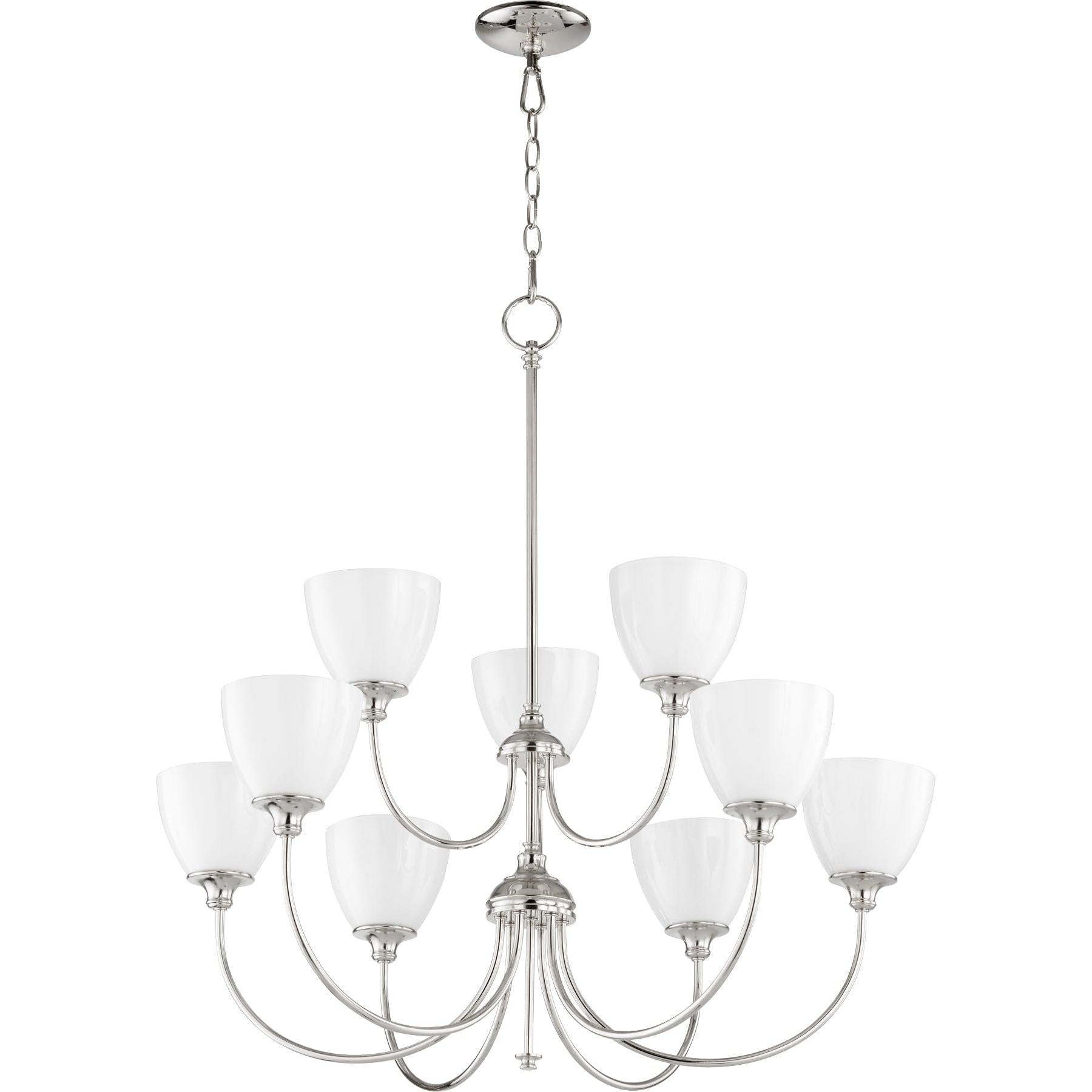 Quorum Celeste 6109-9-62 Chandelier - Polished Nickel