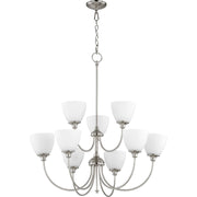 Quorum Celeste 6109-9-65 Chandelier - Satin Nickel