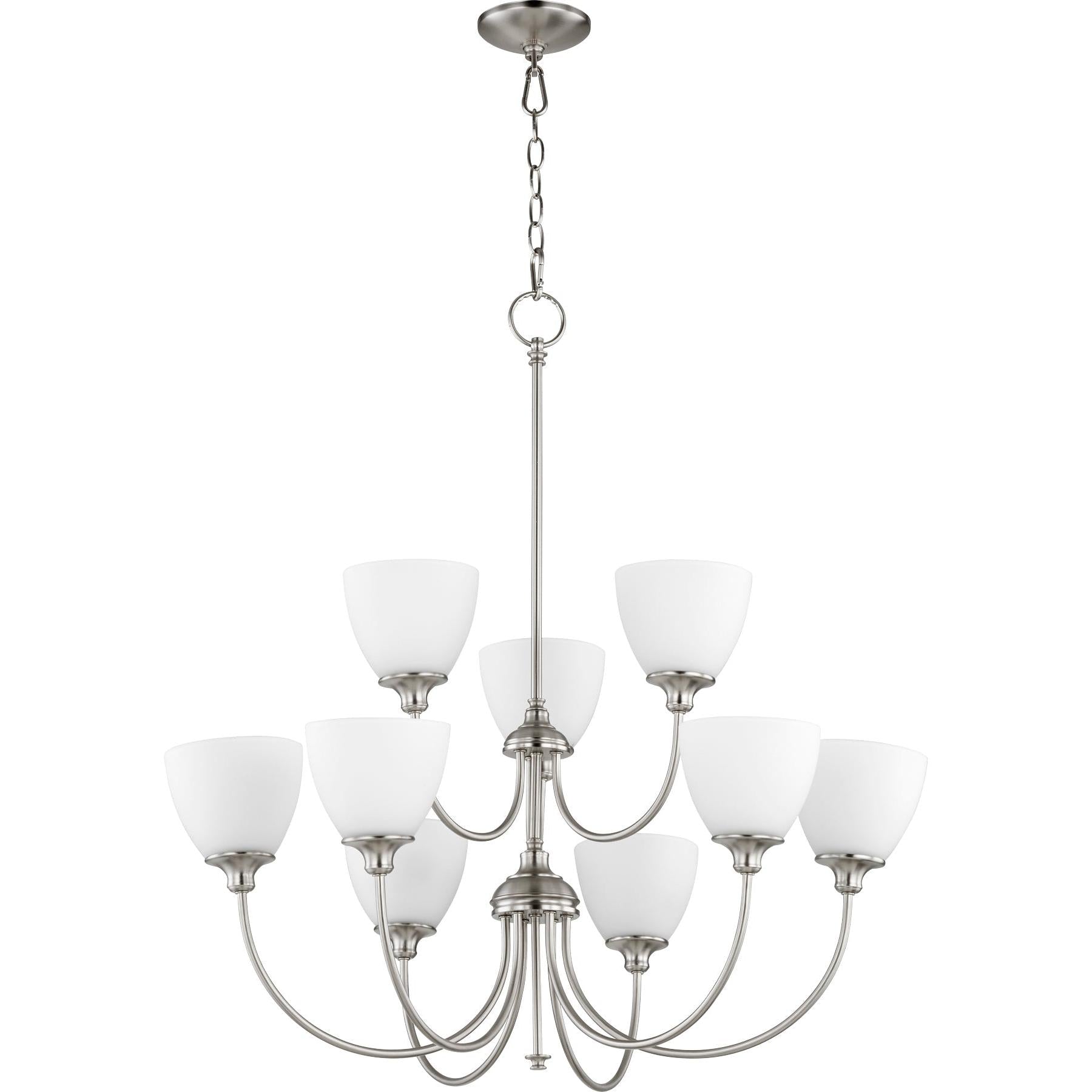 Quorum Celeste 6109-9-65 Chandelier - Satin Nickel