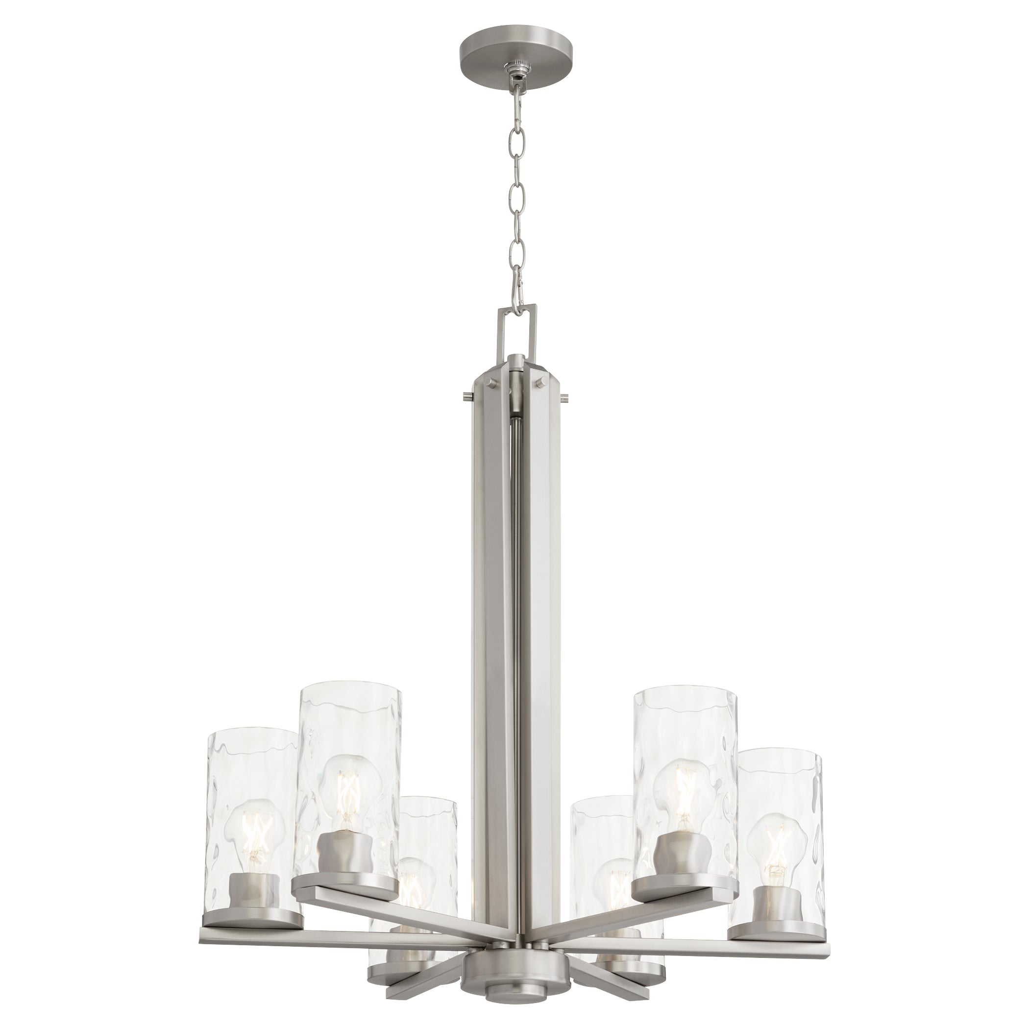 Quorum Steinway 6111-6-65 Chandelier - Satin Nickel