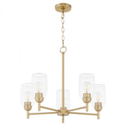 Quorum International VELETA 6112-5-80 Chandelier - Aged Brass