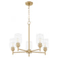 Quorum International VELETA 6112-5-80 Chandelier - Aged Brass