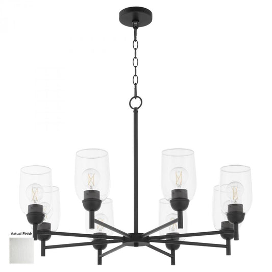 Quorum International WALLINGER 6112-8-65 Chandelier - Satin Nickel