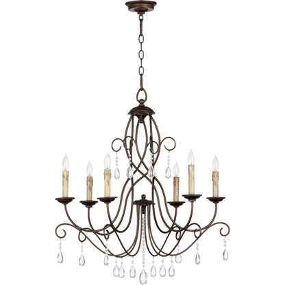 Quorum Cilia 6116-6-86 Chandelier - Oiled Bronze