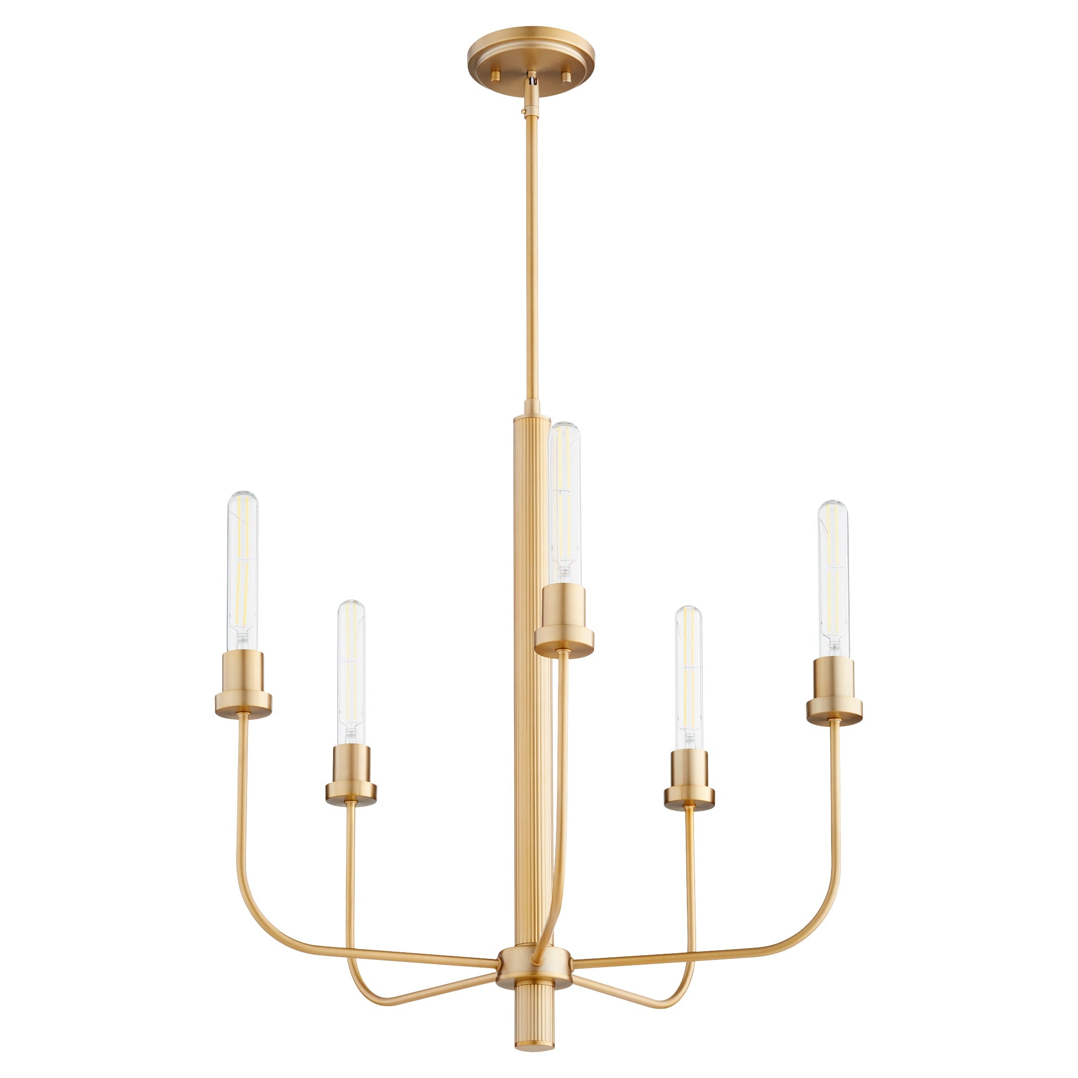 Quorum Sheridan 612-5-80 Chandelier - Aged Brass
