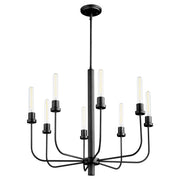 Quorum Sheridan 612-8-59 Chandelier - Matte Black