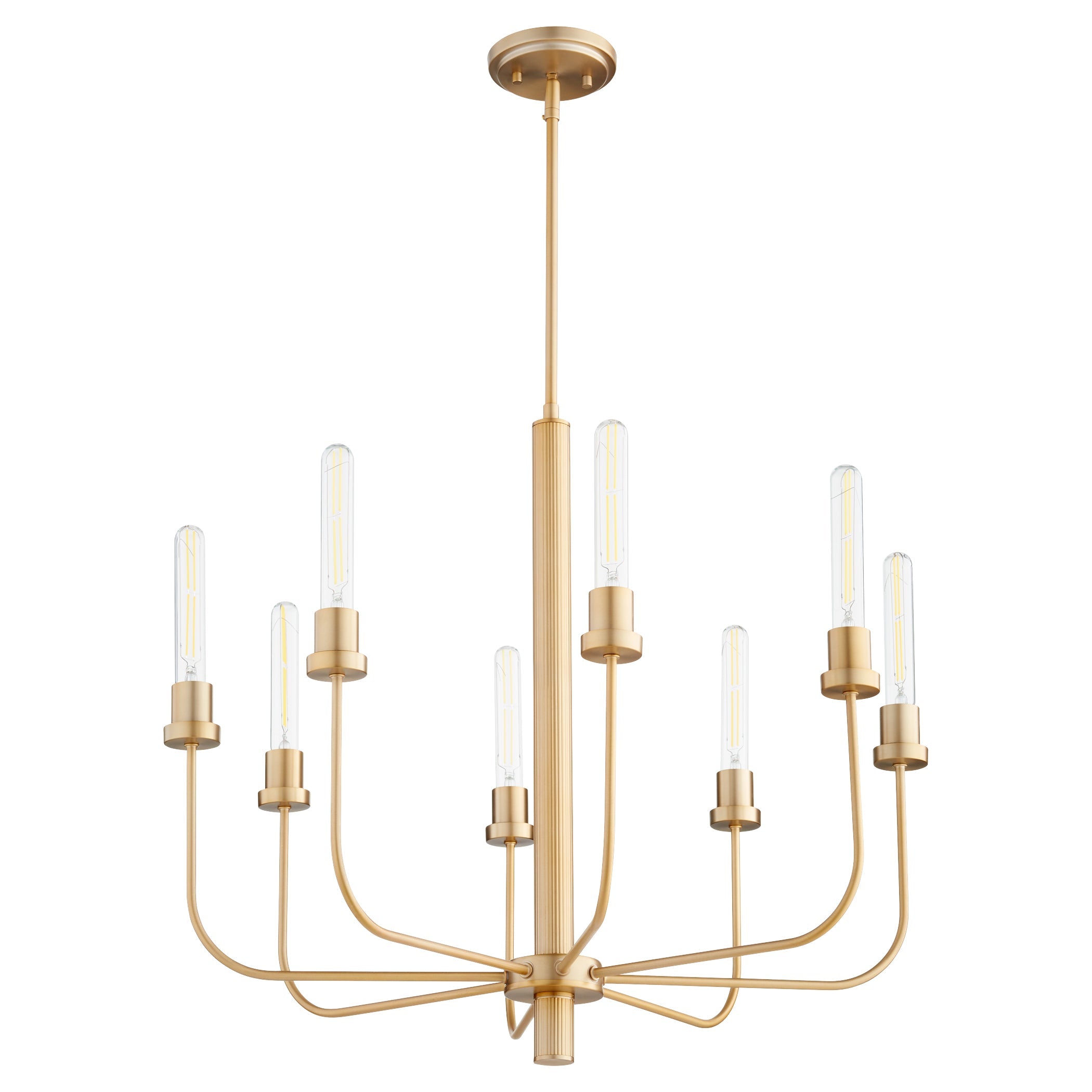 Quorum Sheridan 612-8-80 Chandelier - Aged Brass