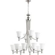 Quorum Rossington 6122-12-62 Chandelier - Polished Nickel