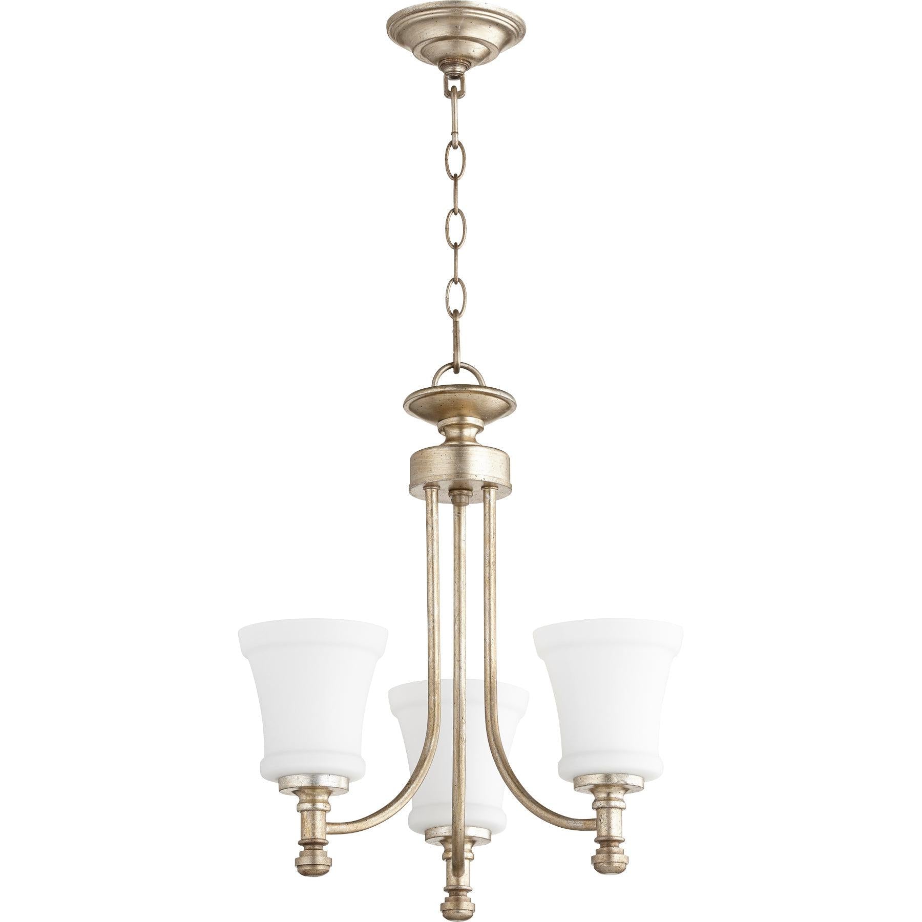 Quorum Rossington 6122-3-60 Chandelier - Aged Silver Leaf