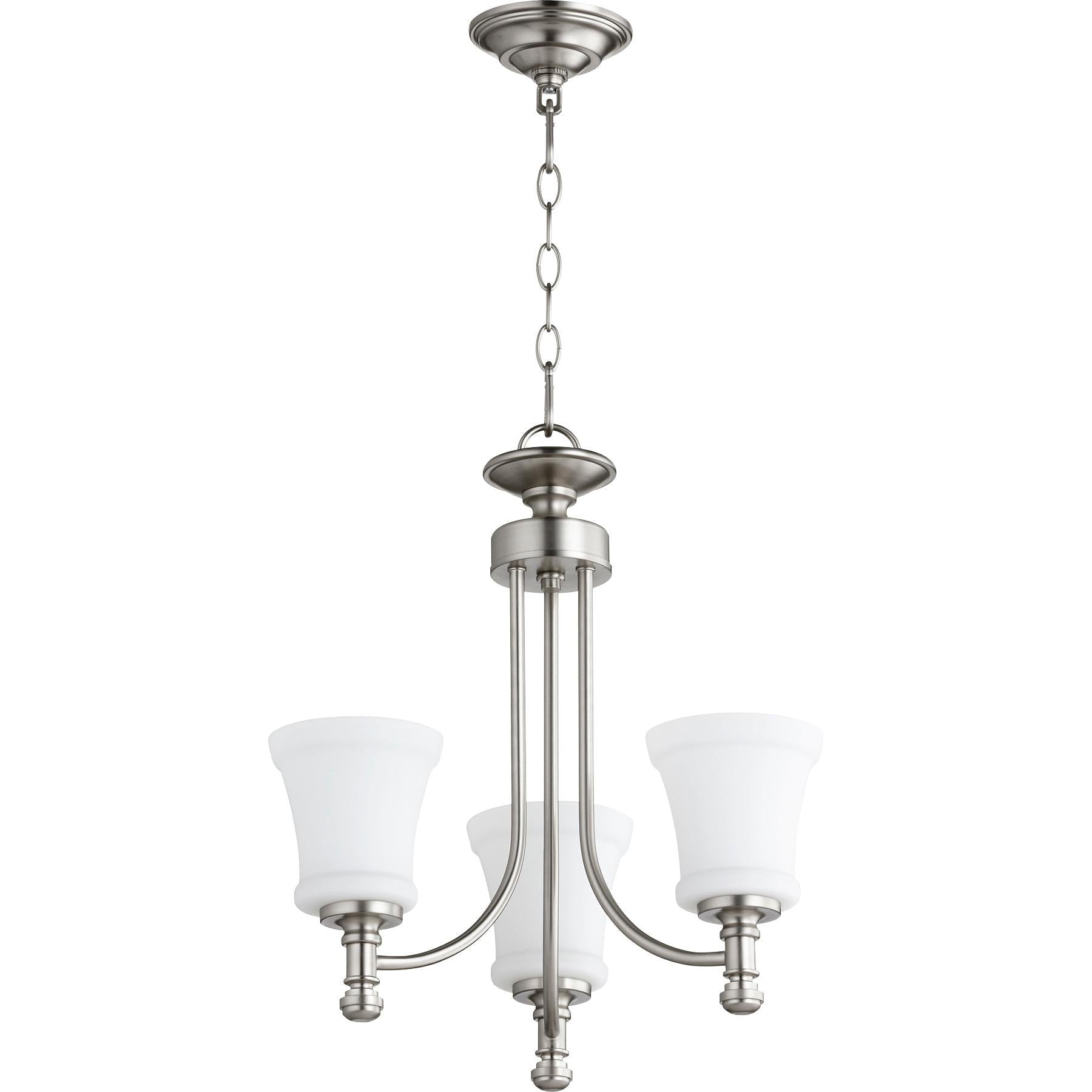 Quorum Rossington 6122-3-65 Chandelier - Satin Nickel