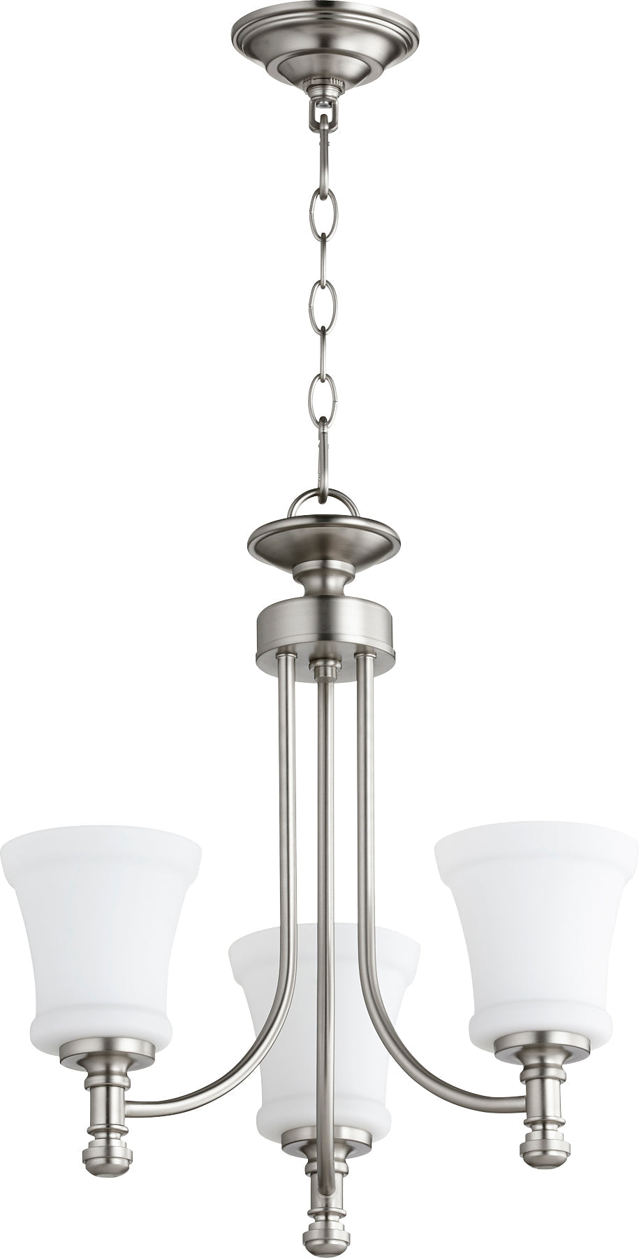 Quorum Rossington 6122-3-65 Chandelier - Satin Nickel