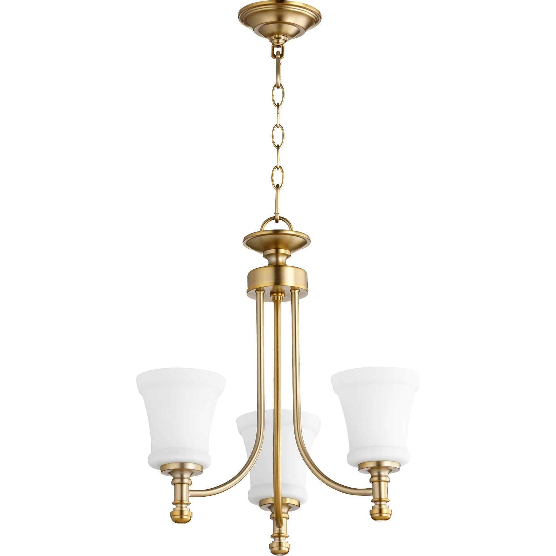 Quorum Rossington 6122-3-80 Chandelier - Aged Brass