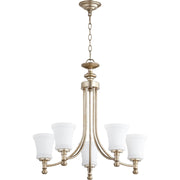 Quorum Rossington 6122-5-60 Chandelier - Aged Silver Leaf