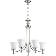 Quorum Rossington 6122-5-62 Chandelier - Polished Nickel