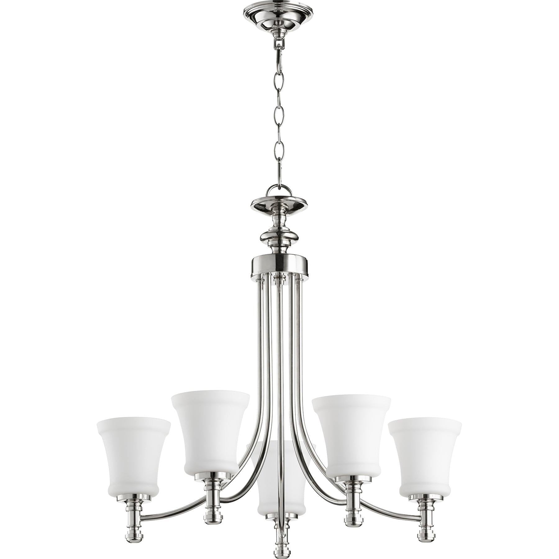 Quorum Rossington 6122-5-62 Chandelier - Polished Nickel
