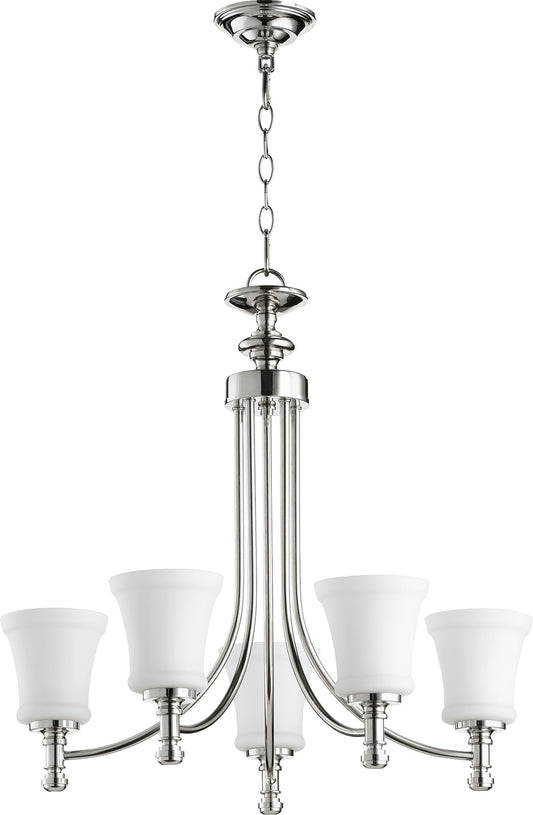 Quorum Rossington 6122-5-62 Chandelier - Polished Nickel