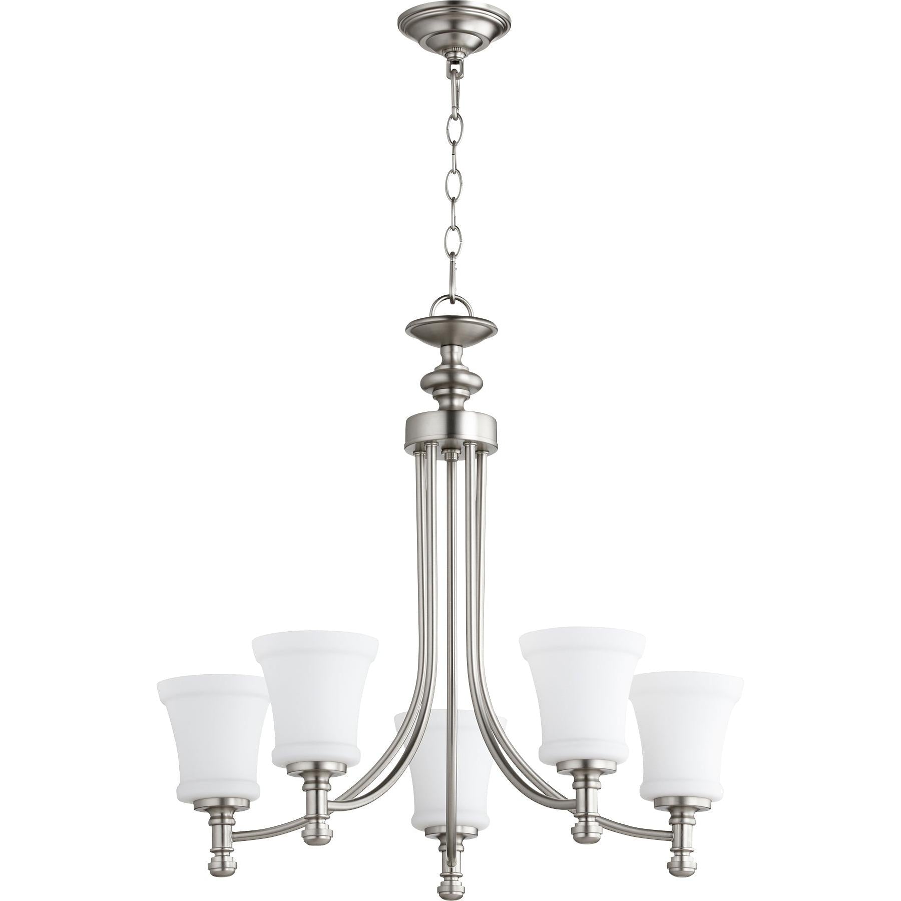 Quorum Rossington 6122-5-65 Chandelier - Satin Nickel