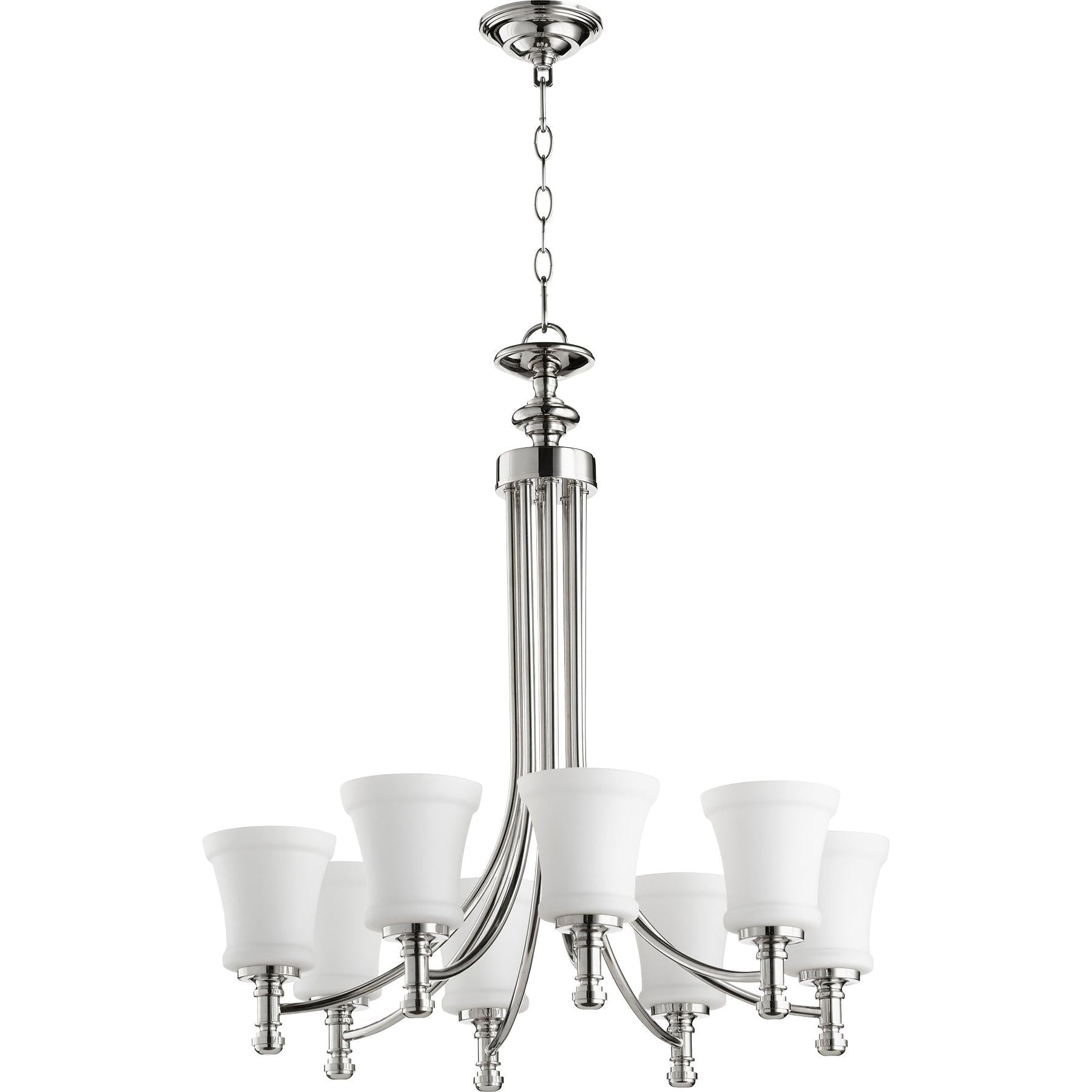 Quorum Rossington 6122-8-62 Chandelier - Polished Nickel
