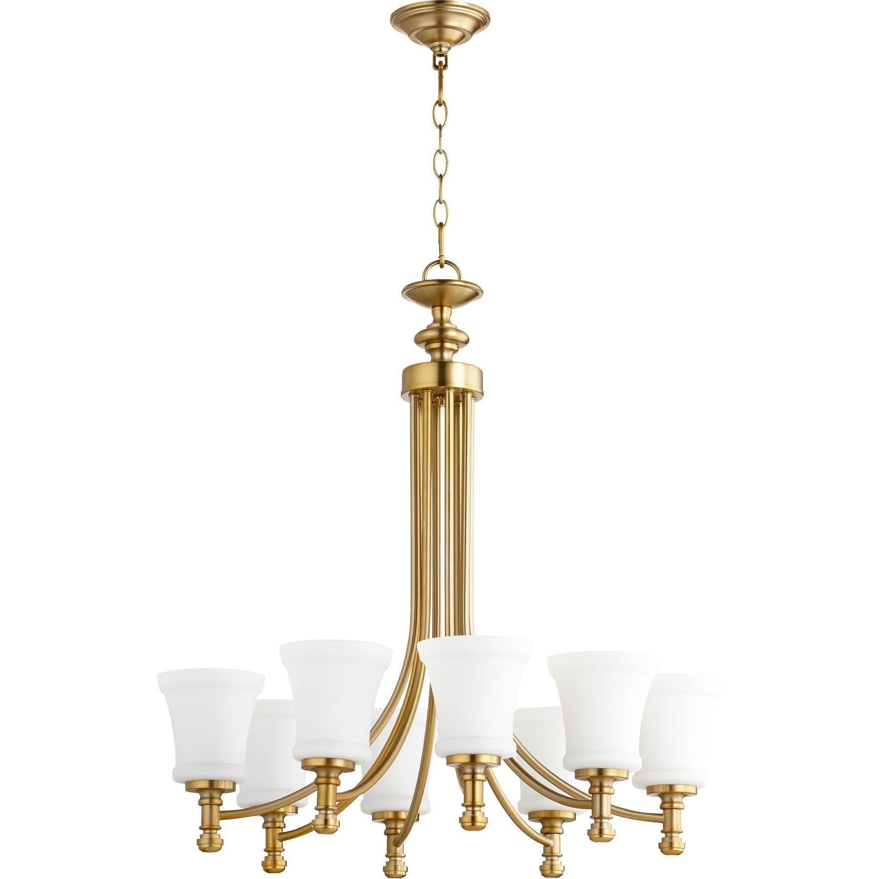Quorum Rossington 6122-8-80 Chandelier - Aged Brass