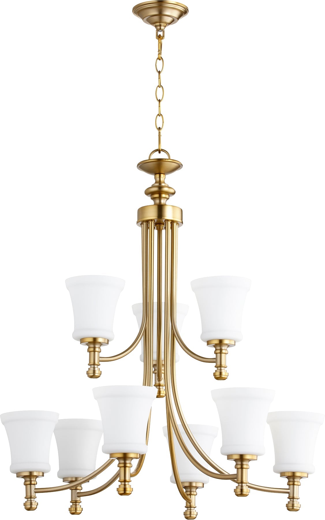 Quorum Rossington 6122-9-180 Chandelier - Aged Brass