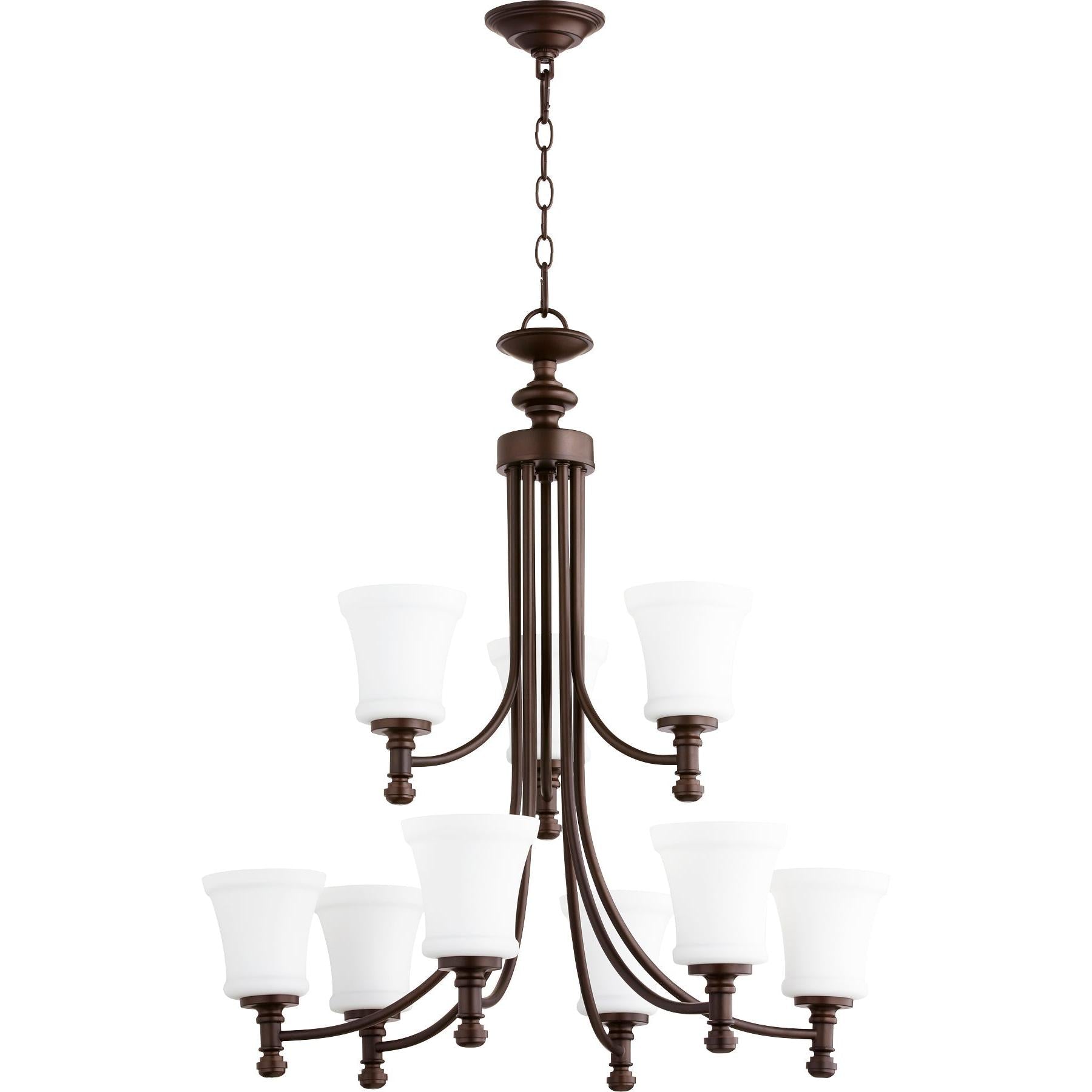 Quorum Rossington 6122-9-186 Chandelier - Oiled Bronze