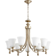 Quorum Rossington 6122-9-60 Chandelier - Aged Silver Leaf