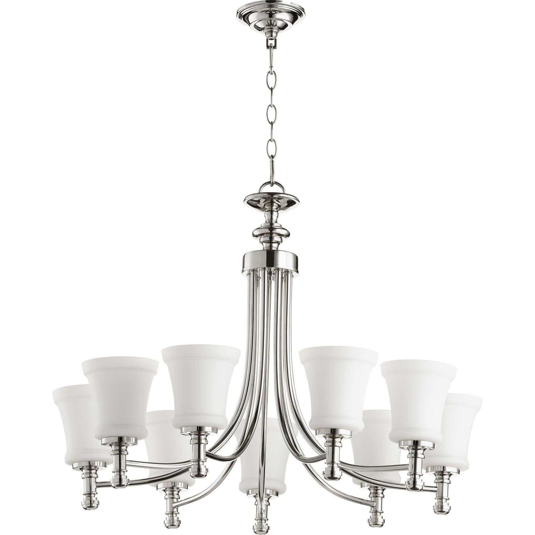 Quorum Rossington 6122-9-62 Chandelier - Polished Nickel