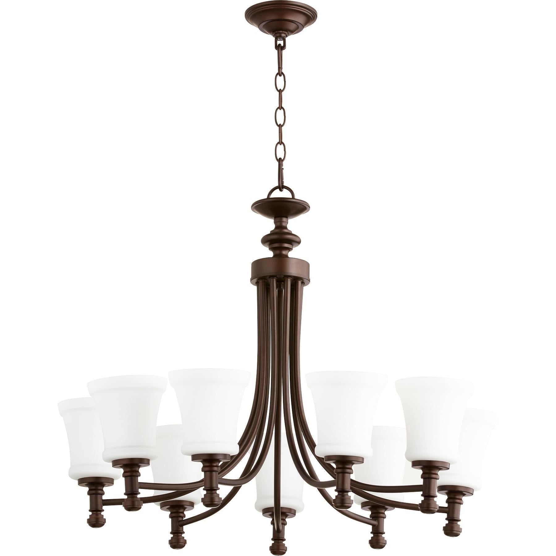 Quorum Rossington 6122-9-86 Chandelier - Oiled Bronze