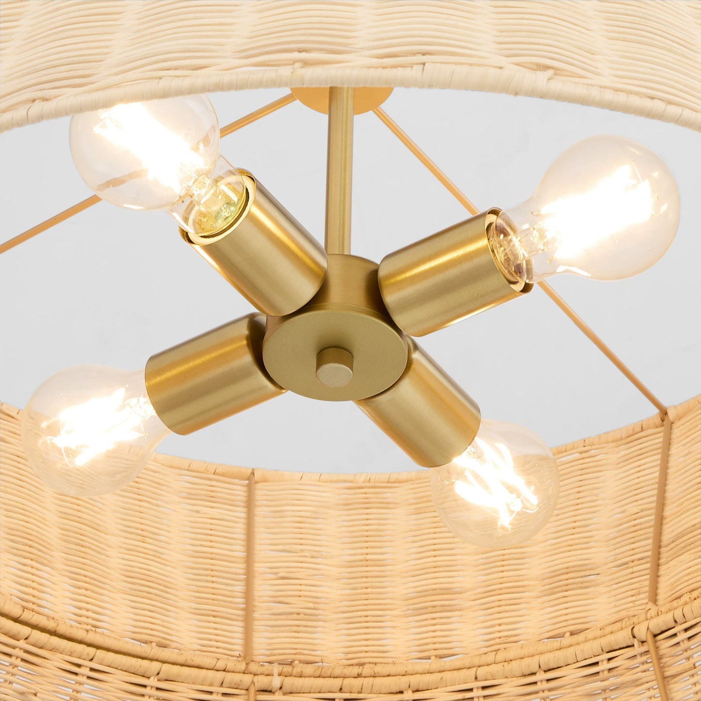 Quorum 6123-4-47 Pendant, UL Damp Rated, Brushed Brass