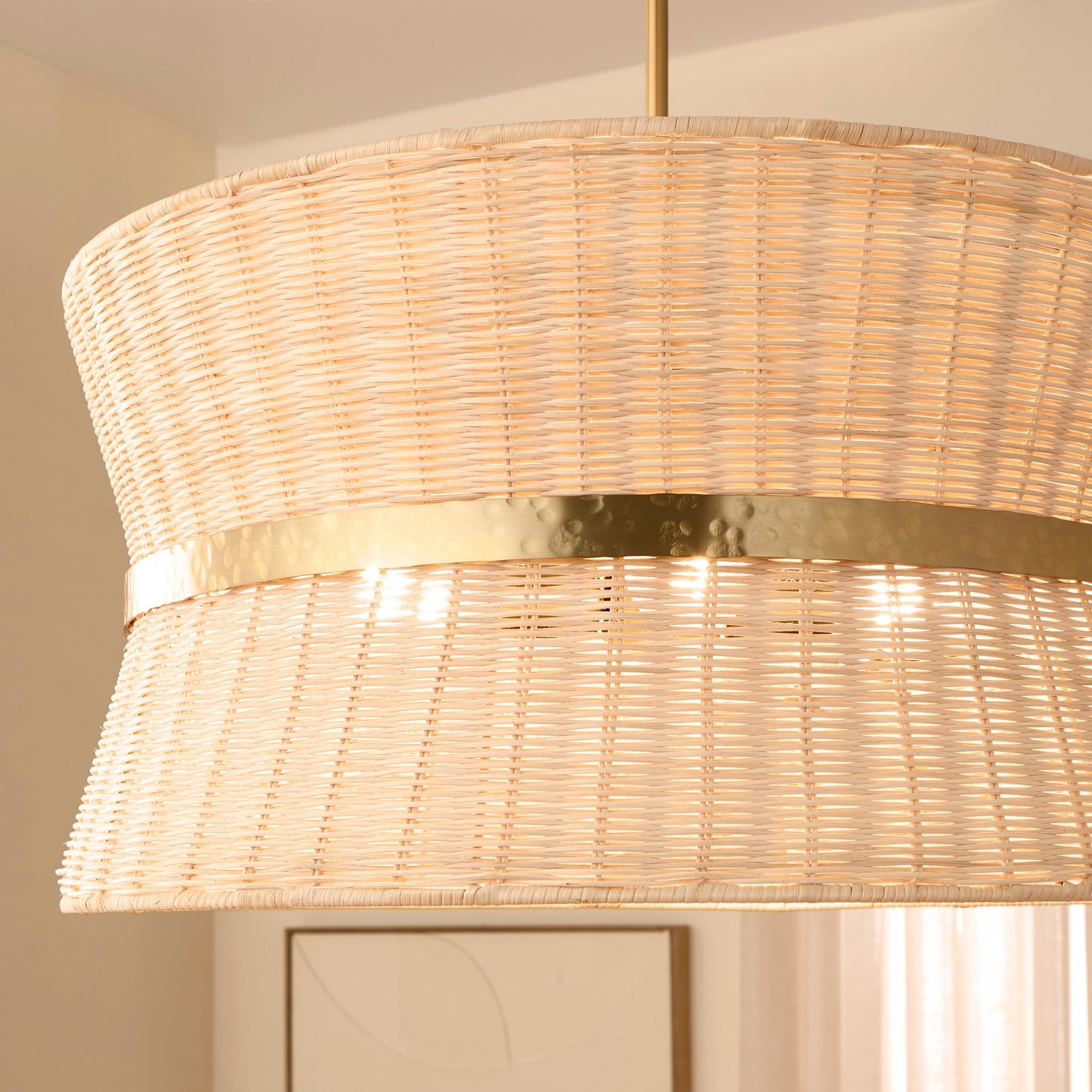 Quorum 6123-4-47 Pendant, UL Damp Rated, Brushed Brass