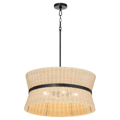 Quorum 6123-4-59 Pendant, UL Damp Rated, Matte Black