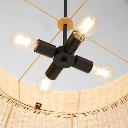 Quorum 6123-4-59 Pendant, UL Damp Rated, Matte Black