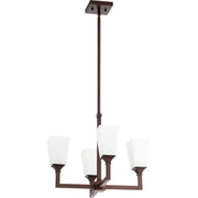 Quorum Wright 6123-4-86 Chandelier - Oiled Bronze