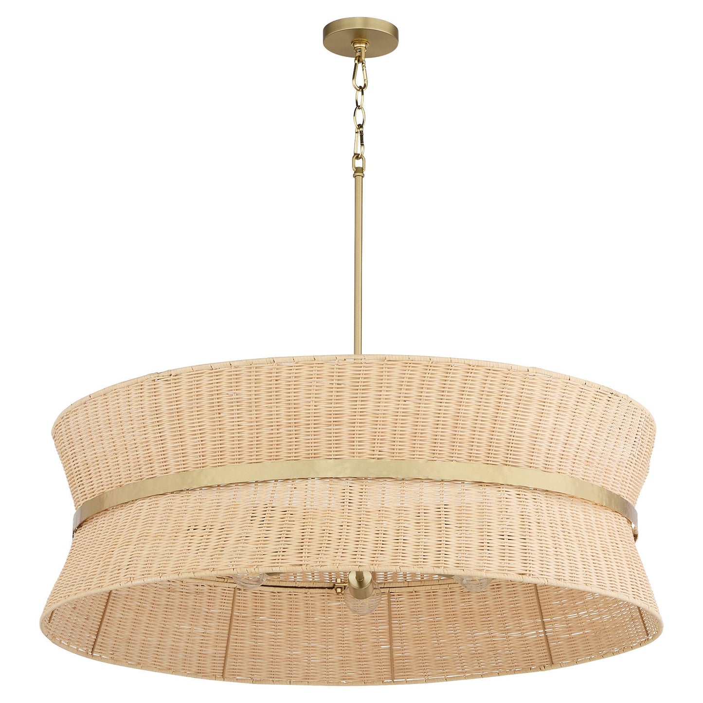 Quorum Fairview 6123-8-47 Pendant, UL Damp Rated, Brushed Brass