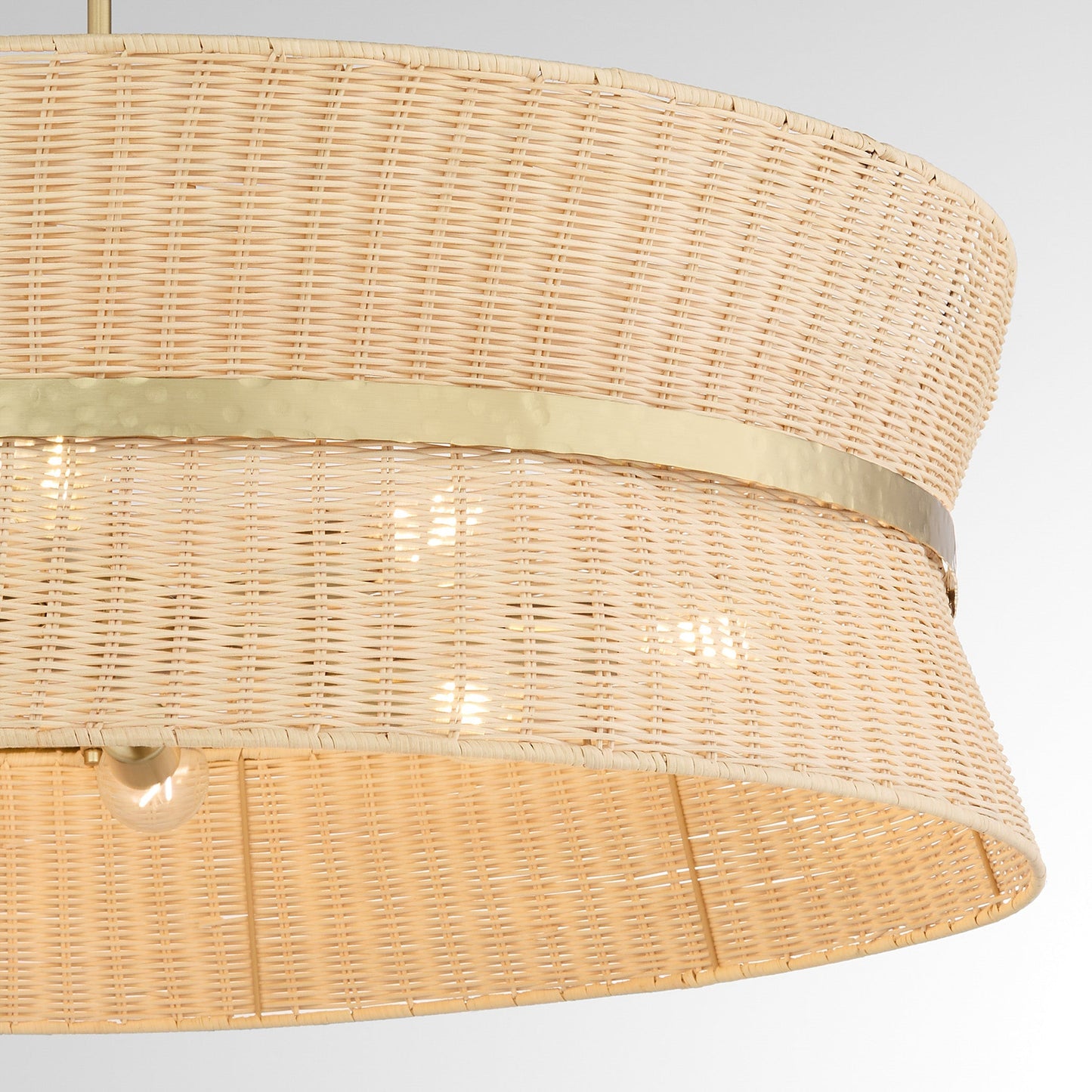 Quorum Fairview 6123-8-47 Pendant, UL Damp Rated, Brushed Brass