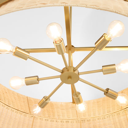 Quorum Fairview 6123-8-47 Pendant, UL Damp Rated, Brushed Brass