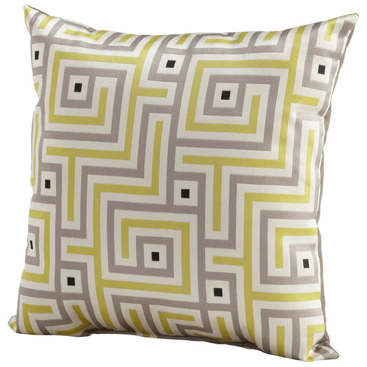 Cyan Design 06516 Maze Pillow - Lime Green