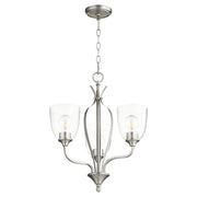 Quorum Jardin 6127-3-265 Chandelier - Satin Nickel W/ Clear/seeded