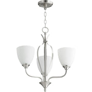 Quorum Jardin 6127-3-65 Chandelier - Satin Nickel
