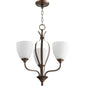 Quorum Jardin 6127-3-86 Chandelier - Oiled Bronze
