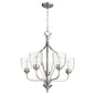 Quorum Jardin 6127-5-265 Chandelier - Satin Nickel W/ Clear/seeded
