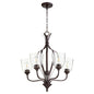 Quorum Jardin 6127-5-286 Chandelier - Oiled Bronze W/ Clear/seeded