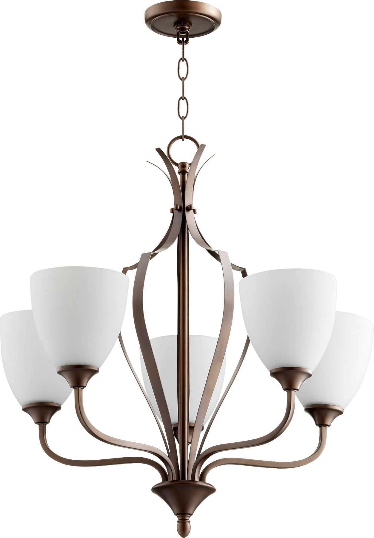 Quorum Jardin 6127-5-86 Chandelier - Oiled Bronze